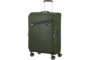 Samsonite Litebeam - Spinner M, Valigia Espandibile, Verde (Climbing Ivy), Spinner 66 cm