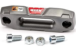 WARN Epic Hawse Fairlead (kurz) - Universell passend - Synthetische Seile - Aluminium mit Rotgusspulverbeschichtung - Unisex-Erwachsene - Camping, Trekking - Schwarz - One Size - Männer