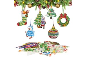 DATIFF 12 Stück Weihnachten Bastelsets für Kinder Weihnachten Kreativ Handmalerei Kinder Poke Art DIY Toys mit Design Weihnachtsstrumpf Schneemann Santa für Weihnachten Winter Neujahr