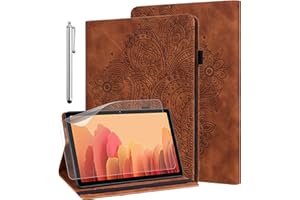 GLANDOTU Funda para iPad 6 generación, iPad 9,7 pulgadas 20182017 (iPad AirAir 2) con protector de pantalla y lápiz capacitivo, ultra fina (encendido y apagado automático), funda de piel sintética