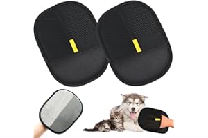 Bukbas Fellmagnet, 2 Stück Fellhandschuhe Fingerlos Katze Fell Magnet Handschuh, Handschuh Katzenhaare, Pet Hair Remover Glove, Doppelseitiger Tierhaarentferner für Katzen & Hunde