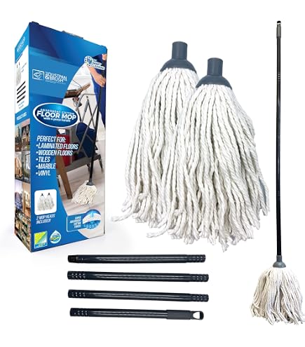 BESTYASH Moppkopf-Ersatz Aus Baumwolle & Polyester - Saugstarker Wischmopp Für Gewerbliche Nutzung, Waschbar