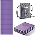 Avoalre Yogamatte rutschfest,173 X 61CM Tragbare Trainingsmatte 5MM,reise Yogamatte faltbar Gymnastikmatte, ideale für Reise,