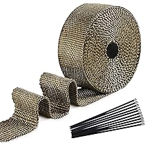 10m Bande Thermique Echappement Noire, Ruban Isolant Echappement Moto Avec 10 Collier Serrage Autobloquant En Inox Pour Tuyeau Collecteur Echappement Moto Bande Isolante Thermique 10mx50mm