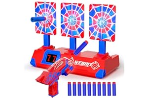 MIRTHIGIG Shooting Games Toys for 4-10 Year Old Boys, Light Up Electronic Digital Targets with Gun Kids Toy, Spid-er Boy Toys Age 4 5 6 7 8 9 10 11 12 Year Old Boy Gifts Indoor Game Christmas Birthday Present