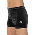 THE ZONE Smooth Velour Gymnastics Dance Shorts Z106SM (Black, 28 (7-8 years))