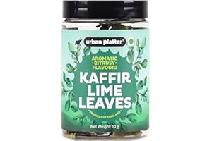 Urban Platter Kaffir Lime Leaves | Dried Lemon Leaves with Aromatic Citrus Flavour | Culinary Herb for Thai, Asian & Indian Cooking | Fresh & Natural Flavour Enhancer | 10gm Pack