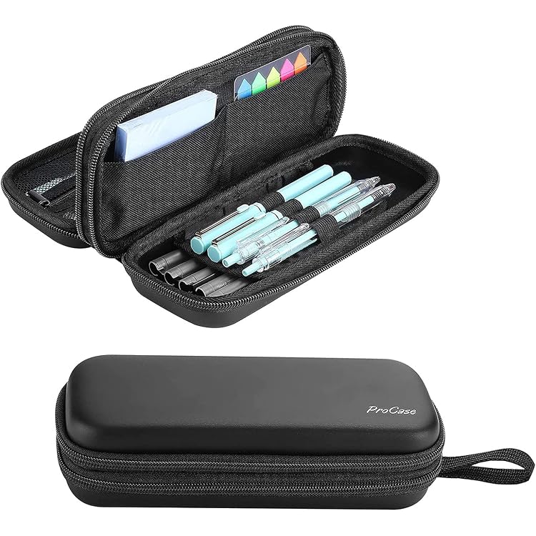 Trousse Scolaire EVA Rigide - Trousse à Crayons Zippée Anti-choc Pour Bureau Et école (Noir)