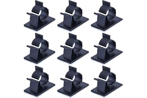 EBOOT Adjustable Adhesive Nylon Wire Cable Clips Clamps – Black (Pack of 50)