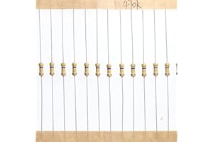 HUABAN 200 Piezas 0.25 Watts 1/4W 470K Ohm 5% Resistencia de película de carbono