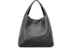 Jugsar Womens Totes Bags Large Shoulder Bags Ladies Hobo Bag Soft Leather Handbags for Women Top Handle Shopping Bag, Gift with a Ladies Purse (Black)