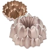 Lot De 2 Moules à Kouglof 24cm Double Couche Antiadhésive - JSJMOFA Doré