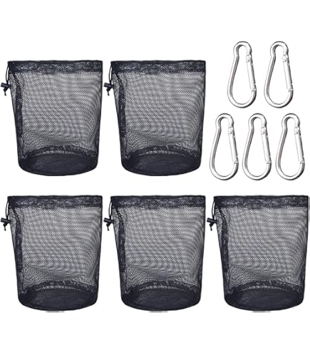 Lot De 10 Petits Sacs Filet Noir Avec Cordon De Serrage - 14,5 X 10 Cm, Nylon - Parfait Rangement Jouets, Cosmétiques, Voyage, Linge