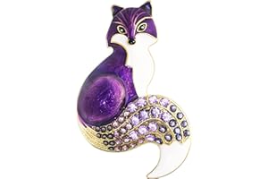 KristLand Broche En Cristal Animal Broche Renard Femme Homme Fête Nouvel An Cadeau écharpe Boutonnée Broche Cartable