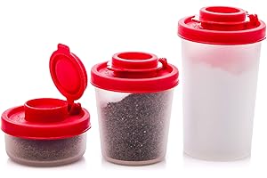 SIGNORA WARE Barattoli Sale Zucchero Caffè Per Cucina. Porta Sale Zucchero Caffè, Barattolo Caffè, Barattoli Sale E Pepe Con Coperchio E Dosatore. Elegante Set Saliera E Pepiera Per Casa, Adatto Per Pangrattato