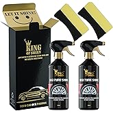 King of Sheen Eco Tyre Shine Twin Pack, 2 x Tyre Black and 2 x Applicator Sponge, Effortlessly Enhance the Appearance of your