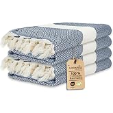 Loomvia - 4'l&uuml; paket -%100 Pamuk Peştamal 100x180 cm, Havuz ve Plaj Havlusu, Spor Havlusu, Hızlı Kurur ve Koku Yapmaz, Emici,