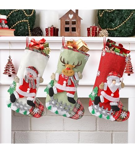 Weihnachtsstrümpfe 3D Plüsch - Personalisierbare Nikolausstiefel 26x47cm