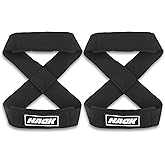 Hack Athletics figure 8 Lifting Straps for Deadlift, Powerlifting, Strongman, & Cross Training Strong Weightlifting Wrist Str