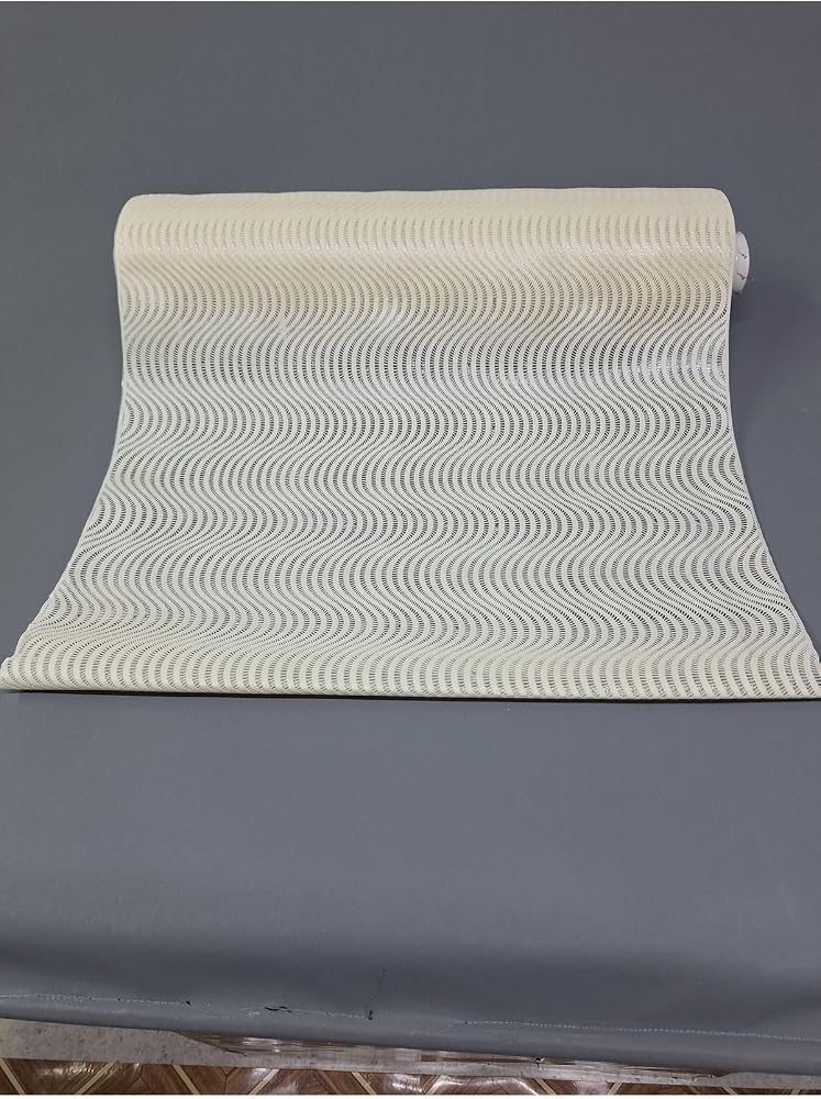 Başak Ev Tekstili(3354) PVC KÜPÜR DANTEL RAF VE DOLAP ÖRTÜSÜ RUNNER (KREM) Bej-50 x 100