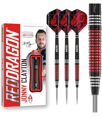 Fléchettes Red Dragon Gian Van Veen Tour Edition - 90% Tungstène, 18g Ou 22g, Avec Ailettes Et Tiges Courtes - 6