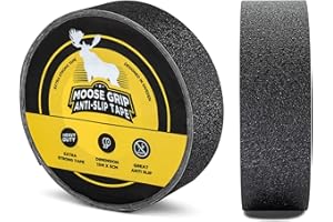 Safestep 15m x 5cm Moose Grip Anti Rutsch Klebeband Easy Clean - Hohe Traktion, Langlebiger, Rutschfester Kleber für Innentreppen, Böden, Rampen - PVC-frei, UV-beständig (15m x 5cm, Schwarz)