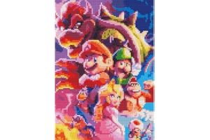 NAIMOER Mario Diamond Painting, Peinture Diamant Mario, DIY Broderie Diamant Painting Kit Complet, 5D Dessin Animé Diamond Painting pour Adultes Enfants Croix Broderie Painting 30x40cm