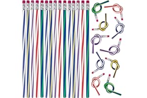 Firschoie 25 Pezzi Matite Magiche Con Gomma, per Piegare Colorate, Morbide e Flessibili, Durevole per Bambini, Regalo Festa, Premi