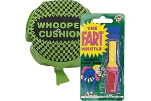 ihoot Self-Inflating Whoopee Cushion & Fart Whistle 2-in-1 Bundle | Party Bag Fillers for Kids, Stocking Fillers Kids Prank Kit Boys