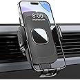 Estralia Phone Holder for Car Air Vent, Adjustable Mount 360° Rotation, Upgraded Stable Hook Clip, One-Button Release for iPhone, Samsung, 4.0''-7.0'' Phones
