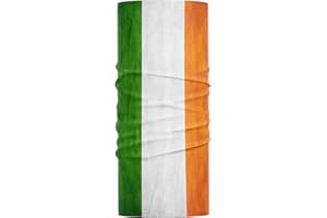 Purple Print House Headwear Irish Flag Snood - Multifunctional Grunge Flag Ireland Bandana Headband Neck Gaiter Men Women Kids - Face Covering Balaclava