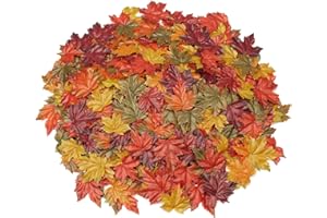 ‎BRIFUL Briful 500 Stück Kunstlaub Künstliche Ahornblätter, Gemischte Farben, Künstliche Pflanzen Blätter, Kunstpflanze Ahornlaub Herbstblätter in Verschiedener Größen für DIY-Herbstdekorationen