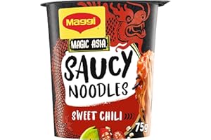 MAGGI Saucy Noodles Asia Sweet Chili Vaso - Pack de 8 x 75g