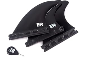Eisbach Riders Future Surfboard Thruster Fin Set with Fin Key - Pinne per Tavola da Surf e SUP
