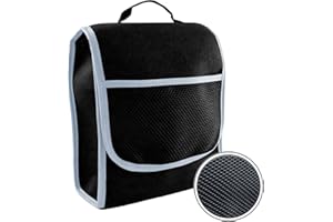 L & P Car Design Petit sac de rangement pour coffre de voiture avec fermeture Velcro (noir et gris)