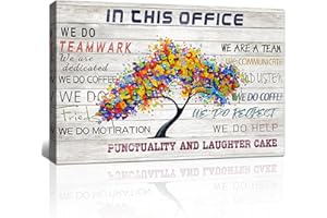 FAJERMINART Moderna Tela arte murale Con Cornice, Colorato albero della vita Citazioni Motivazionali Ispirate Quadri Stampa su Tela pittura poster Quadro Decorazione Murale Ufficio Camera da letto Soggiorno 60×40