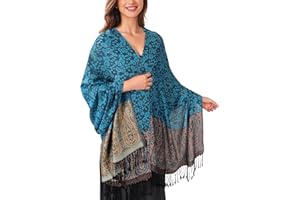 Lamca Women Pashmina Shawls and Wraps Scarf Soft Silky Reversible Paisley Scarves Shawl for Women