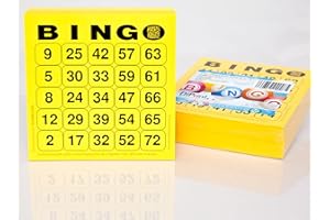 DiPrint 200 Grand Imprimé Cartes de Bingo Système 25 de 75 (Jaune)
