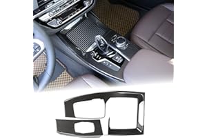 DIYUCAR Karbonfaser-Stil für X3 X4 G01 G02 2018 2019 Jahr Auto ABS Mittelkonsole Schaltung Dekoration Verkleidung Verkleidung Zubehör