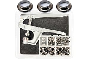 RERI Ösenzange 10mm Schwarz Ösen set mit werkzeug Ösenwerkzeug für Außenwerbung, Stoffe, Planen, Tüllen, Planen und Banner