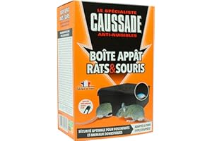 CAUSSADE Boîte Pour Appât Rats & Souris avec Clé de Fermeture Tous Types d'Appâts Sécurité Optimale CARBAVCLEN