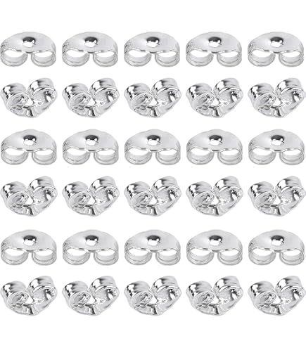 3 Paar 925 Sterlingsilber Ohrstopper – 5 Mm, Butterfly-Verschluss, Loch 0,75 Mm