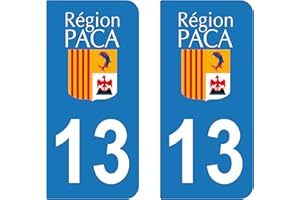 supstick 2 STICKERS AUTOCOLLANT PLAQUE IMMATRICULATION DEPT 13 Provence-Alpes-Côte d’Azur
