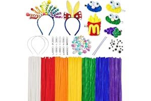 YYUENG TAK 210 Piezas Limpiapipas Juego de Manualidades Colores del Arco Iris, Limpiapipas de Colores para Manualidades, Limpiapipas para Manualidades de Colores para Proyectos de Bricolaje
