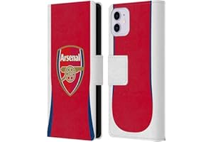 Head Case Designs Officially Licensed Arsenal FC Home 2024/25 Kit Leather Wallet Case Compatible With Apple iPhone 11