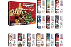 GENERISCH Mini Calendario dell'Avvento di Profumi 2025 per Donna, Eau de Parfum in 12 Pezzi, Profumo di Pheromoni Natalizi per Donna, Profumo a Lunga Durata, Adatto per Appuntamenti e Viaggi Quotidiani (1)