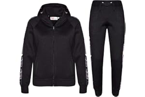 A2Z 4 Kids Filles Garçons Survêtement Plain Zippé Encapuchonné Sweatshirt Top Bottoms Gym Costume De jogging Workout Running Joggeurs Activewear Vêtements De sport Outfit Ensemble Âge 5-13 Ans