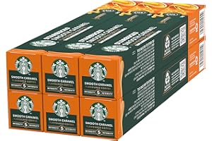 STARBUCKS Caramel de Nespresso, Cápsulas de Café de Tueste Suave 6 x 10 (60 Cápsulas)