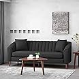 Casaliving Doraldo 3 Seater Sofa Set for Living Room (Black Colour Fabric) Premium Fabric Sofa