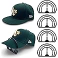 Modern JP Hat Brim Bender (4-Pack) - Perfect Hat Curving Band, Steaming Optional - Convenient Hat Shaper Design with Dual Option Hat Bill Bender Slots - USA Patented, Black